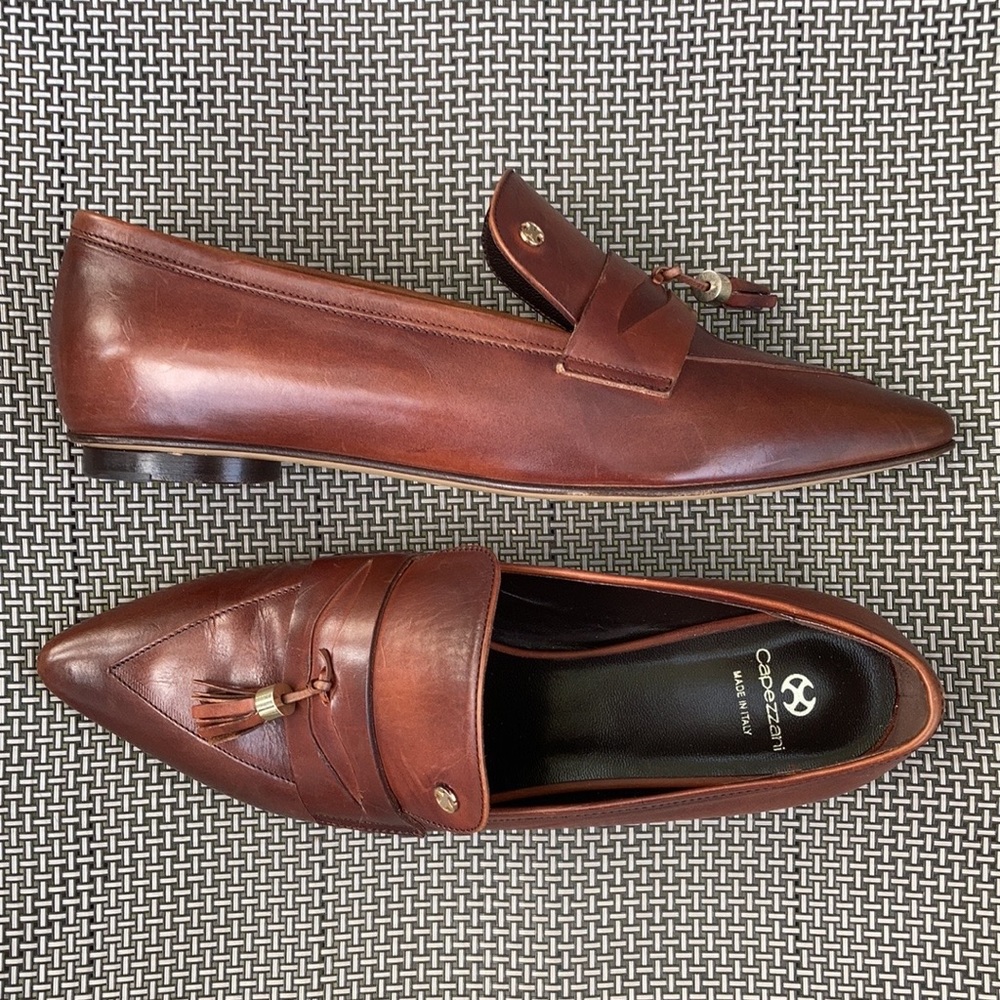 ⚜️Capezzani Brown Leather Loafers with Tassel!